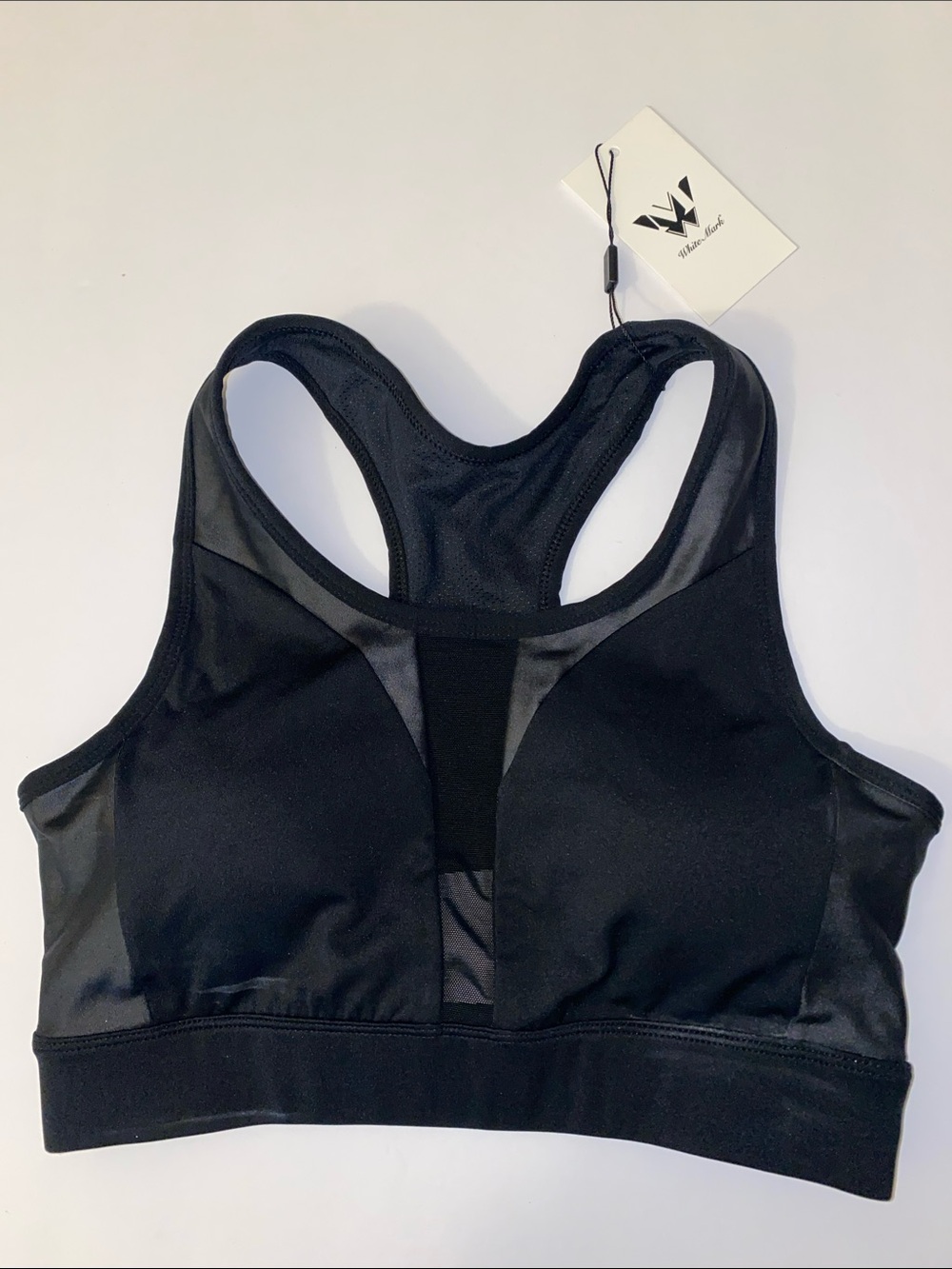 White Mark Racer Back Sports Bra - Picture 2 of 5